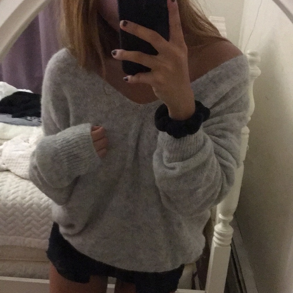 Light Gray Free People Sweater